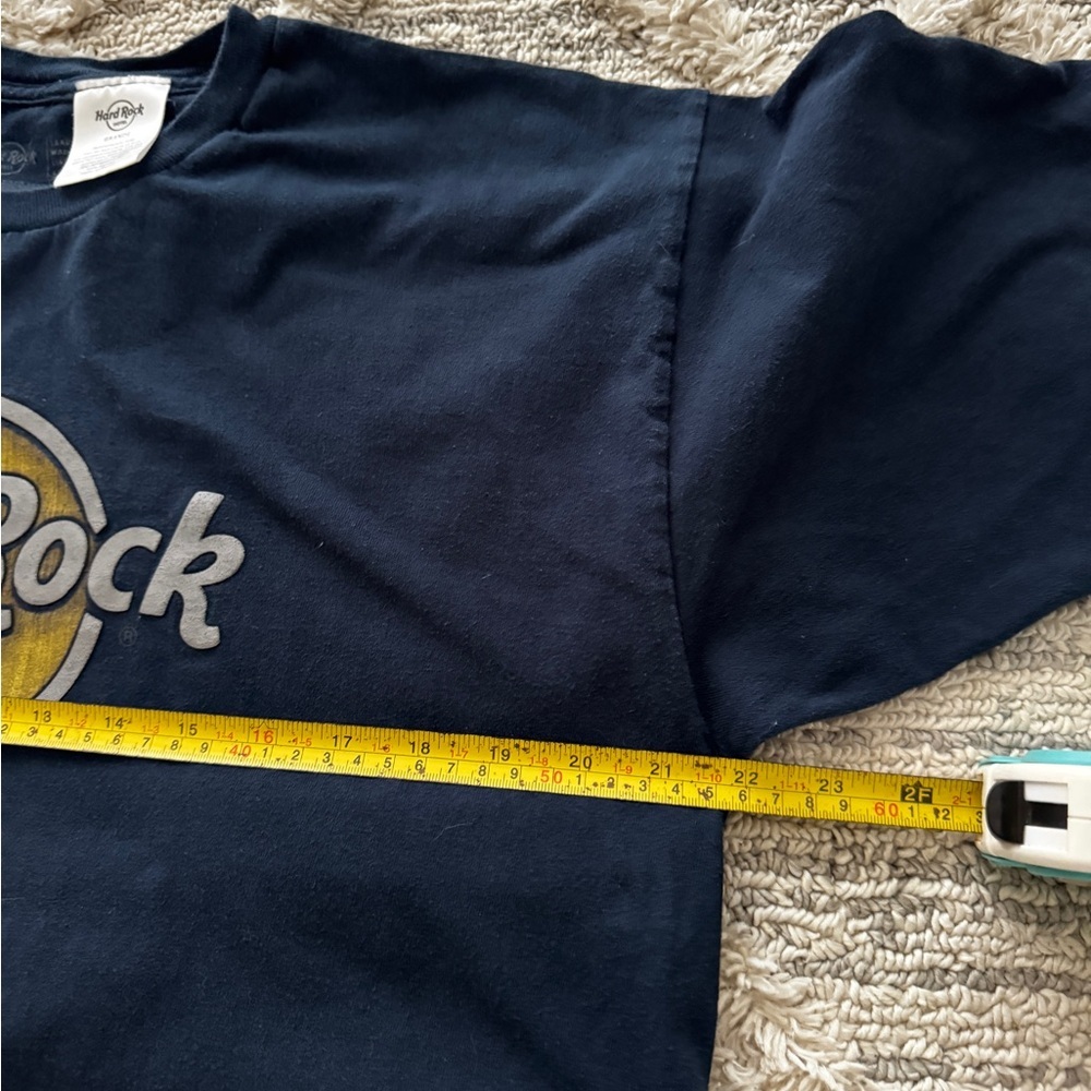 Hard Rock Hotel Riviera Maya T-Shirt Navy Blue Graphic Logo Tee Men’s Size L - Picture 7 of 8